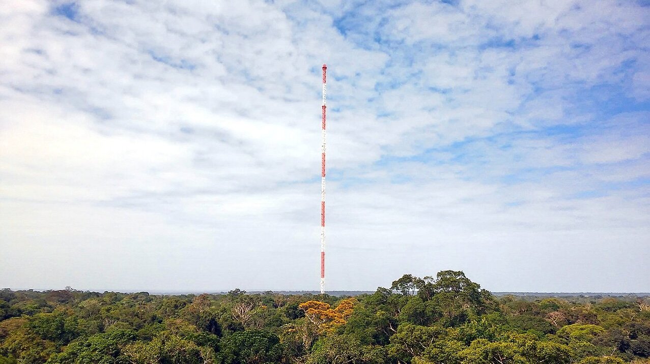 ATTO's tall tower observed from one of the 80-m towers