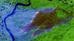 WMO State of the Climate 2020 - Forest Fire, Sakha Republic, Russia, June 2020 - Copernicus Sentinel / Sentinel Hub / Pierre Markuse