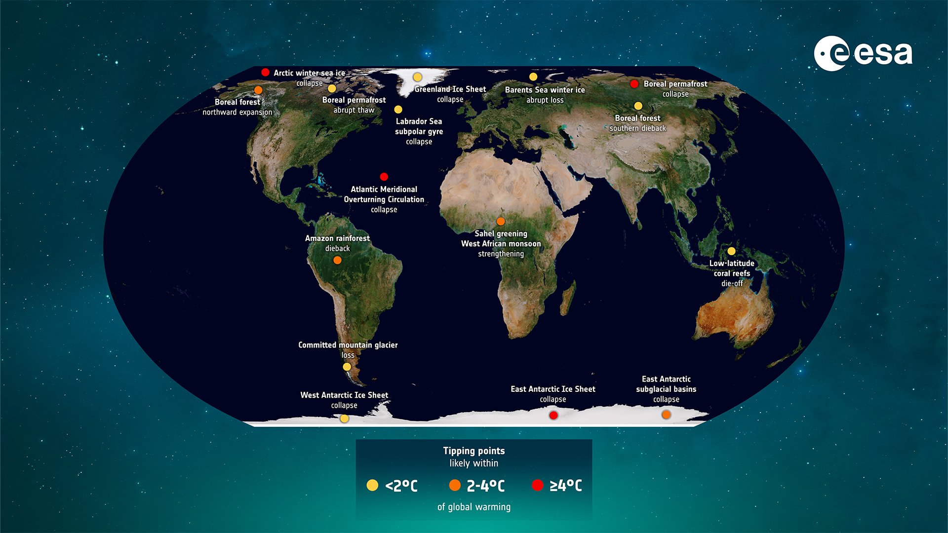 Climate tipping points in Earth’s climate system