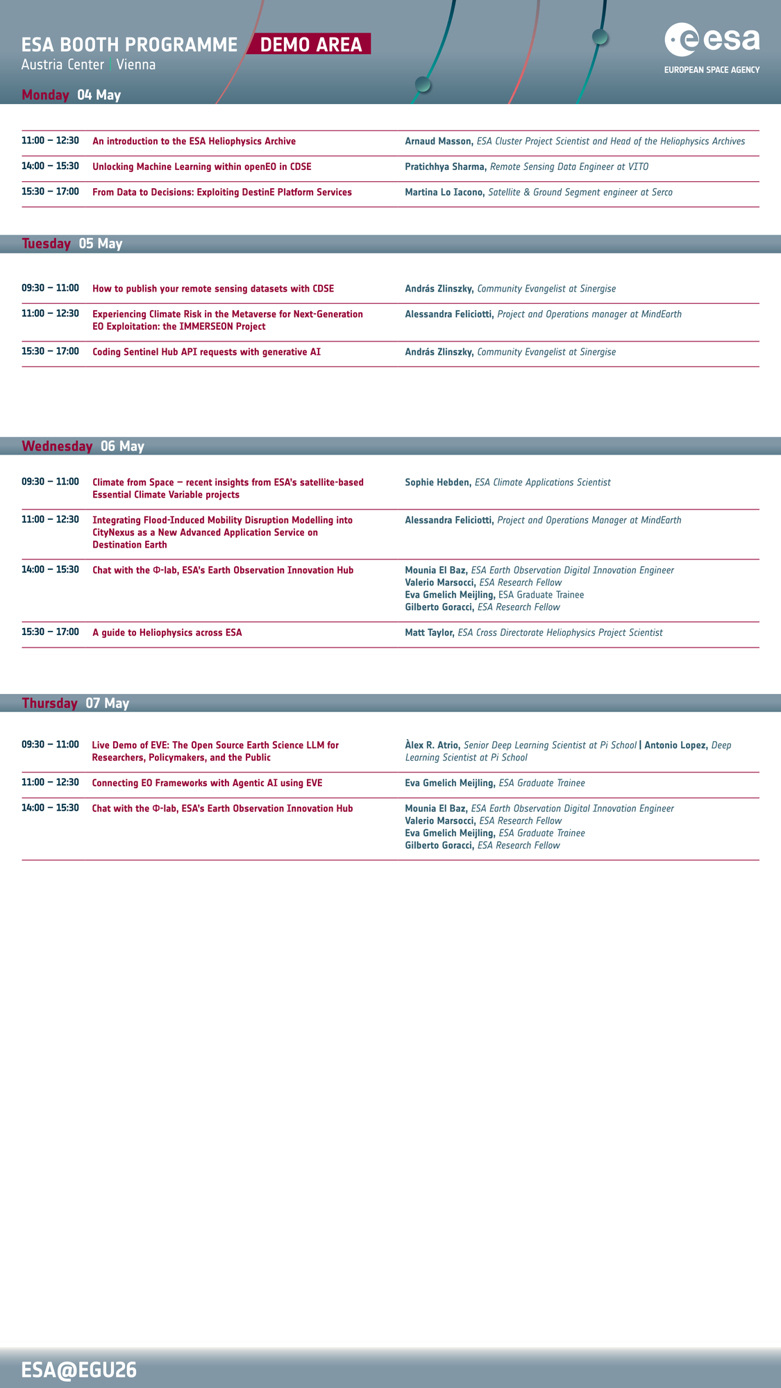 EGU26 Demo program vertical overview