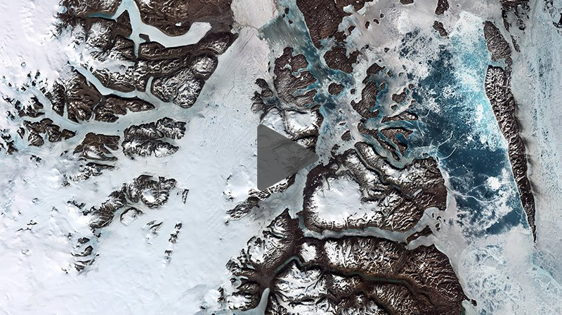 Sentinel-2 image looking at Northeast Greenland National Park
