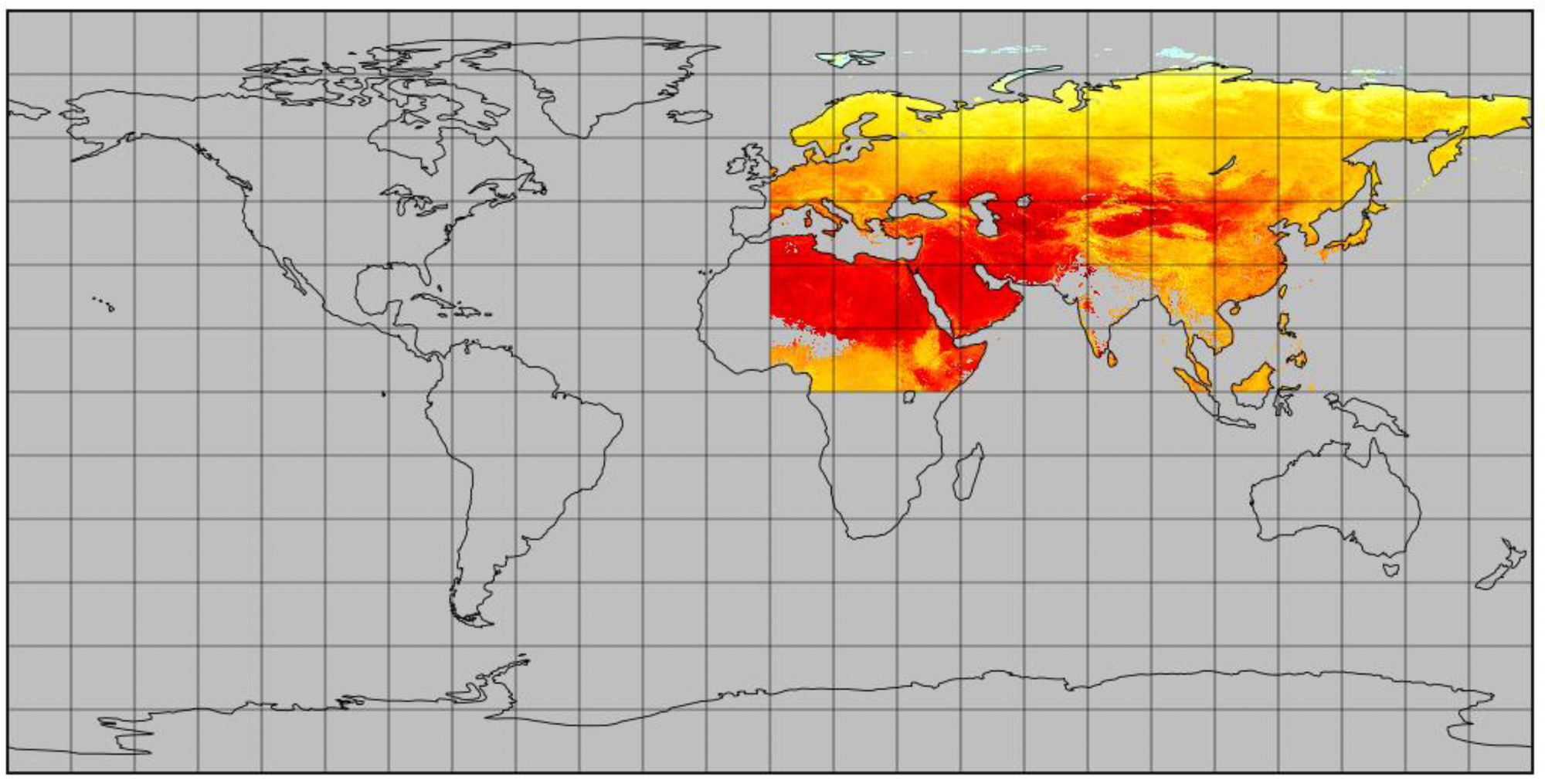Subsetted Land Surface Temperature