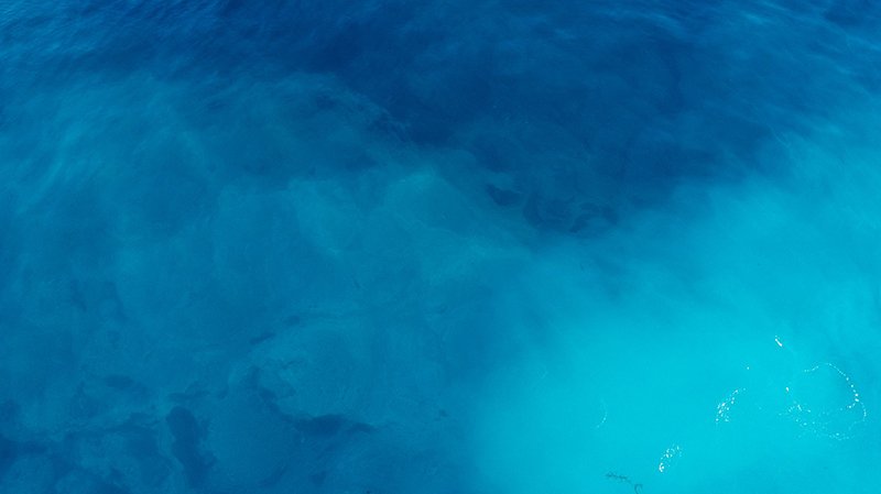 Calm and tranquil view of vibrant blue ocean waters