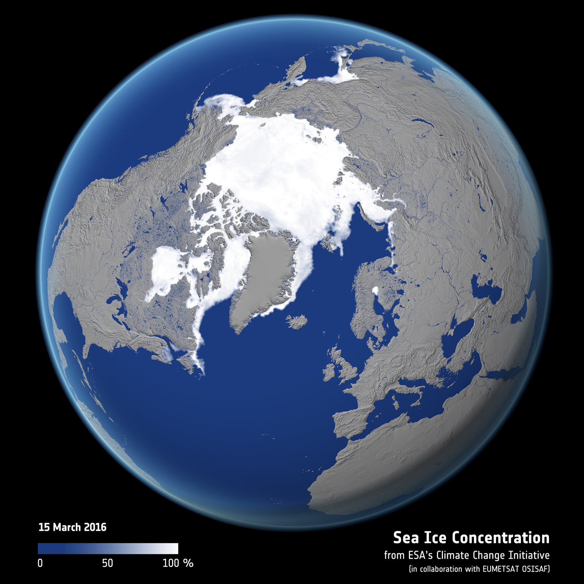 Sea ice concentration from the ESA Climate Change Initiative Sea ice project